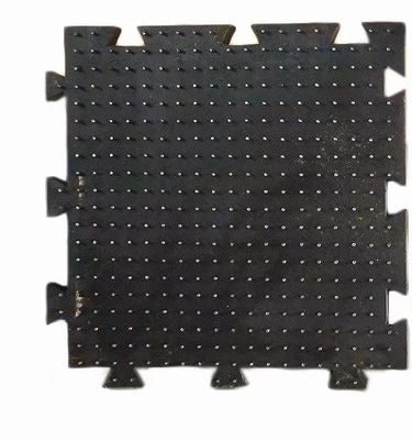 PU Rotary Table Anti Slip Mat with Oil and Water Drainage Protruding Rubber Particles and Metal Rivets for Drilling Rig Platform