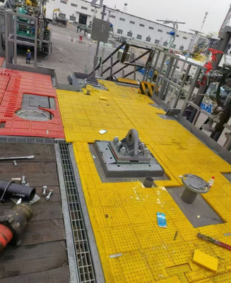 1MX1M Anti Slip Surface Floor Mat For Rig Floor Thickness 30MM PU For Drilling
