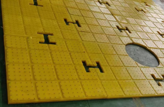 Rotary Table Anti Slip Mat with 84"X67" Size Protruding Rivets and Sewage Groove Design for Enhanced Safety